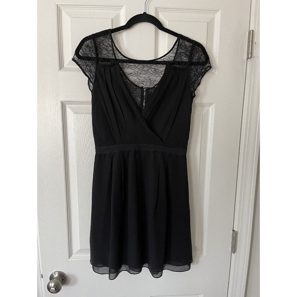 DVF Diane Von Furstenberg Holli Silk Black Dress - Size 2 - Picture 7 of 15